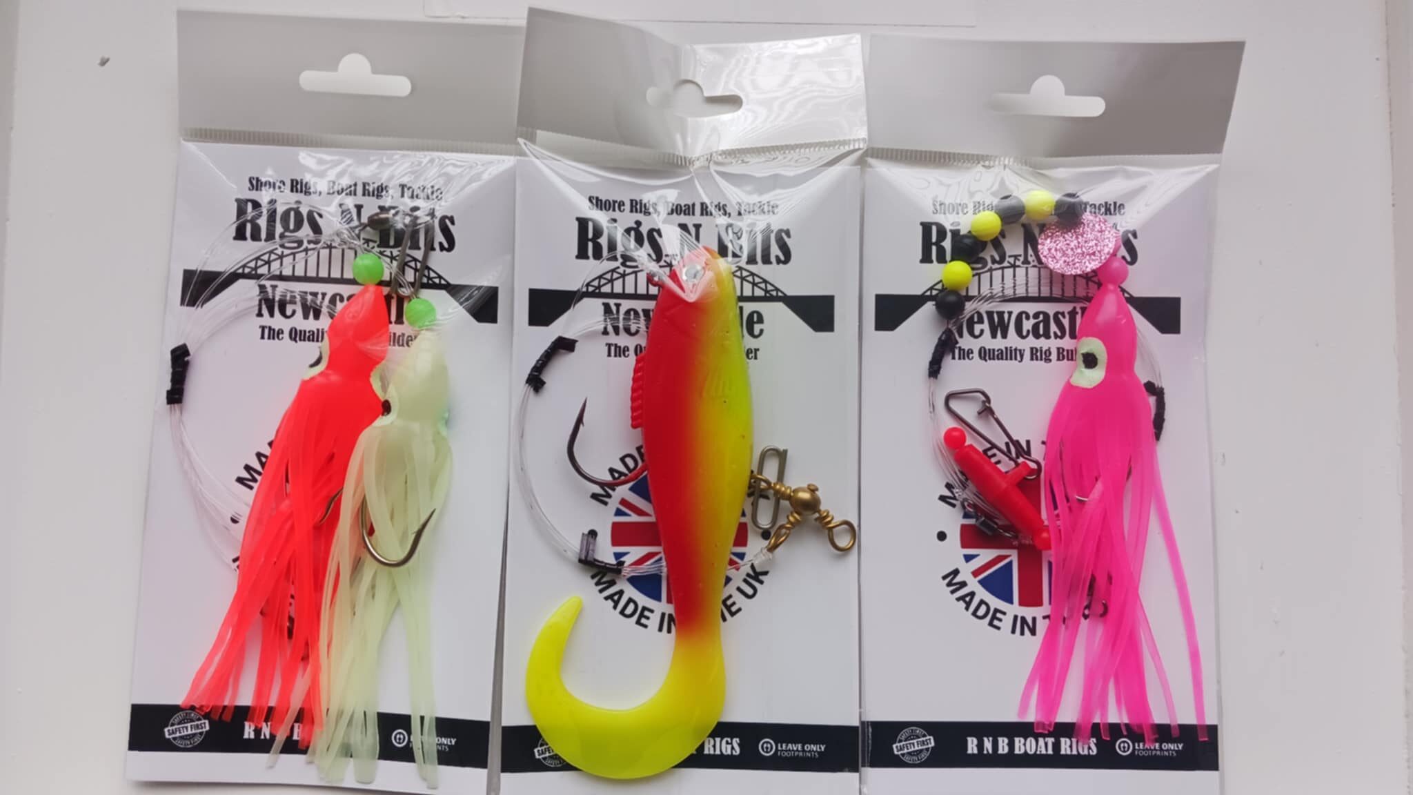 3 x Boat Fishing Rigs – Shad, Muppet ledgers