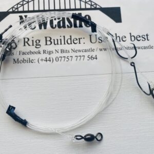 5 Sea fishing Rigs - 2 hook flappers - SZ4 circle hooks Catch and release rigs