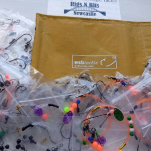 Sea fishing Rigs x 30 with rig wallet: 1, 2 and 3 hook sea, cod, beach rigs