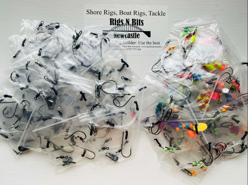 🎣 30 Sea Fishing Rigs – Heavy Pulleys & 2 Hook Flappers